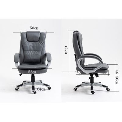 20. Activejet beheizter Massage-Bürostuhl YK7304 Grau