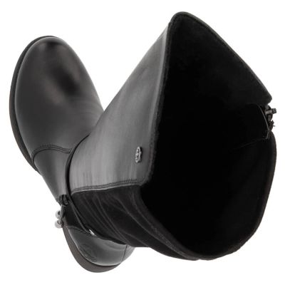 34. Damen-Lederstiefel im Offiziersstil, gefüttert, schwarz Rieker Z9564-00