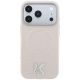 3. Karl Lagerfeld MagSafe Hülle mit geprägtem Ringmuster und Kameo-Logo für iPhone 18 Pro / 17 Pro – Beige