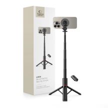 Selfie-Stick Tech-Protect L06S Bluetooth magnetisch mit MagSafe, Fernbedienung, Stativ bis 82 cm und 360°-Kopf – Schwarz