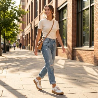 11. Weiße Damen-Plateauschuhe aus Wildleder, Modell Filippo DP6776