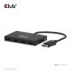 5. USB Club Hub 3D MST (Multi Stream Transport) DisplayPort 1.4 auf 4x DisplayPort, vier Monitore, 4x 4K30Hz, 8K30Hz