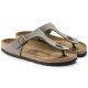 2. Birkenstock Gizeh Birko-Flor Nubuk Stone Regular Herren Flip-Flops Wide Grau (43391)