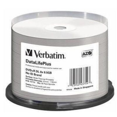3. Verbatim DataLifePlus 8,5 GB DVD+R DL 50 Stück.