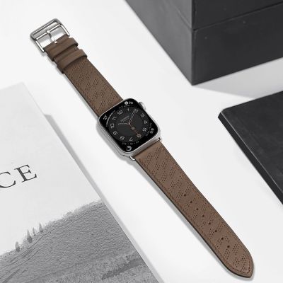 4. Armband Leder für Apple Watch 38 / 40 / 41 mm Band Armband - dunkelbraun