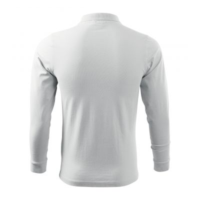 4. Malfini Single J. LS M MLI-21100 weißes Poloshirt