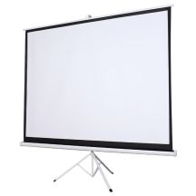 Silelis ET-1 100"-Projektionsleinwand (180 x 180 cm, 1:1), automatisch aufrollbar, Dreibeinstativ/Stativ
