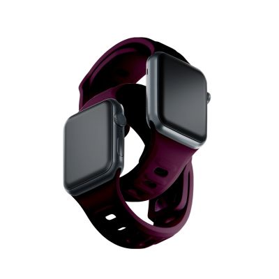 10. 3mk Silikon- Watch für Apple Watch 42 / 44 / 45 / 49 mm – Burgunderrot