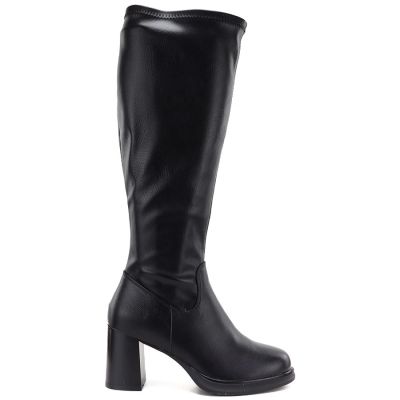 2. Damenstiefel mit Absatz, schwarz, Potocki SZ12861