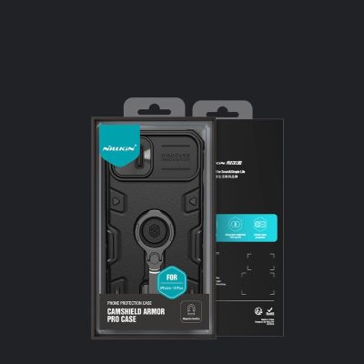 5. Nillkin CamShield Armor Pro Magnetische Hülle iPhone 14 Plus Magnetische MagSafe-Abdeckung mit Kameraschutz Blau