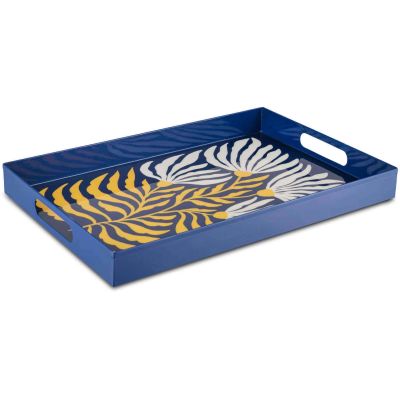 RITUALI DOMESTICI FLORIGRAFIA Blaues Tablett M