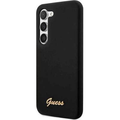 2. Guess GUHCS23SSLSMK S23 S911 schwarz/schwarz Hardcase Silikon Vintage Gold Logo