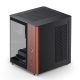 10. Jonsbo TK-0 PC-Gehäuse, Mini-Tower, Mini-ITX, gehärtetes Glas, Holz – schwarz