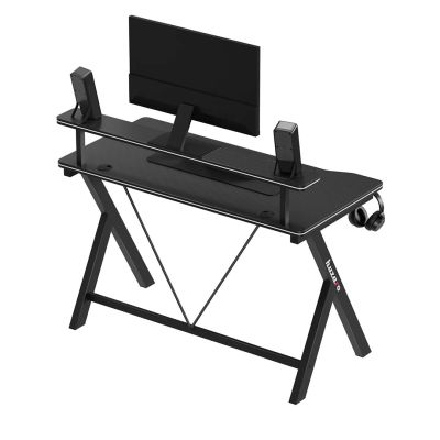4. Huzaro Hero 1.9 Schwarzer Gaming-Schreibtisch