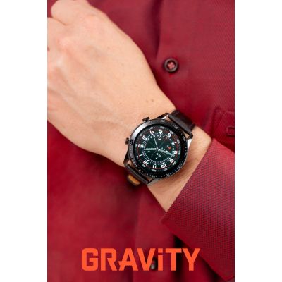2. Smartwatch Gravity Black 2 Armbänder GT10-2