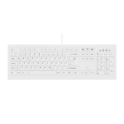 CHERRY AK-C8100F-U1-W/GE Medizinische Tastatur USB QWERTZ Deutsch Weiß