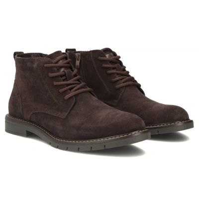 4. Herren-Ankle-Boots aus Leder, ungefüttert, Wildleder, dunkelbraun, Filippo MBT8318