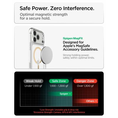 9. Spigen Ultra Hybrid MagSafe Hülle für iPhone 18 Pro Max / 17 Pro Max – Transparent Gold