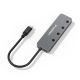 3. Wozinsky WHS088YSS 4x USB-A Aluminium-Hub mit Einzelschaltern und 15 cm USB-C-Kabel – Grau