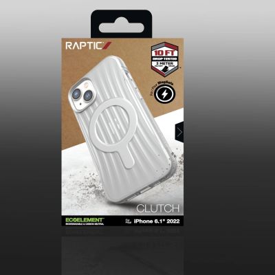 6. Raptic X-Doria Clutch Case iPhone 14 mit MagSafe Rückseite transparent