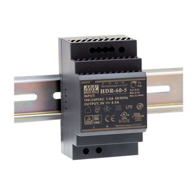 3. MEAN WELL HDR-60-24 DIN-Schienen-Schaltnetzteil 24V/60W/2,5A