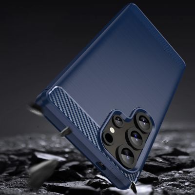 4. Carbon Case Silikonhülle für Samsung Galaxy S25 Ultra - blau