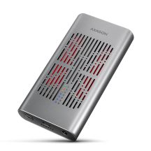 Axagon EEM2-20GD Festplatten-Dockingstation USB 3.2 Gen 2 (3.1 Gen 2) Typ-C Schwarz, Grau