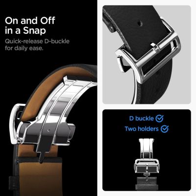 8. Spigen Enzo Armband für Samsung Galaxy Watch 40/44/46 mm - Schwarz