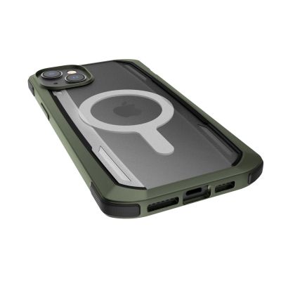 7. Raptic X-Doria Secure Case iPhone 14 mit gepanzerter MagSafe-Hülle grün