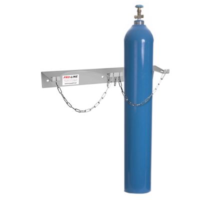 3. Wandhalter für 2 Gasflaschen, max. Durchmesser 250 mm PRO-LINE-Zylinder