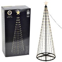 Dekorativer Weihnachtsbaum, 550 LEDs, superwarmweiß, 300 cm, schwarz