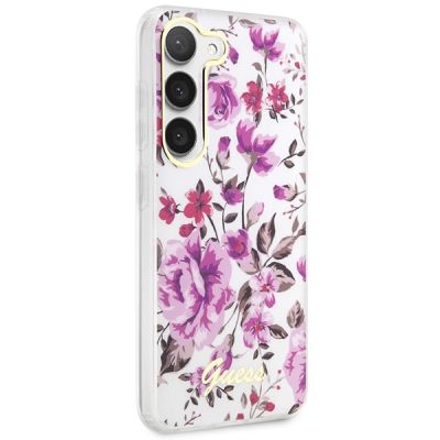 4. Guess GUHCS23MHCFWST S23+ S916 weiß/weißer Hartschalenkoffer Flower Collection