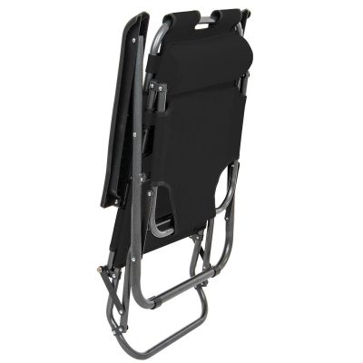 18. Höhenverstellbarer Stuhl mit Kopfstütze, schwarz