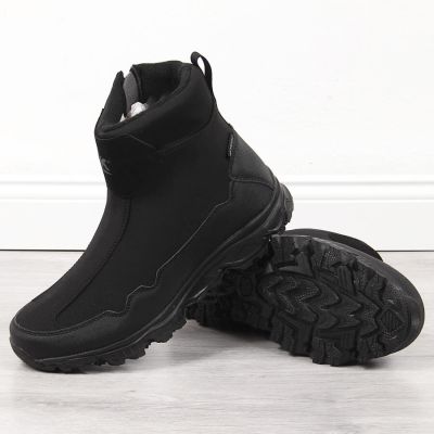 5. Schwarze, wasserdichte Herren-Schneestiefel DK