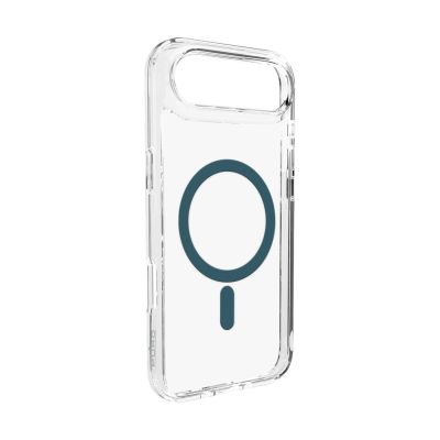 Puro Lite Mag TPU+PC Hülle kompatibel mit MagSafe für iPhone 17 Air - Transparent mit türkisfarbenem Ring