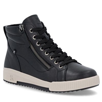 7. Damen-Ankle-Boots aus Leder, leicht gefüttert, schwarz, Rieker W0164-00