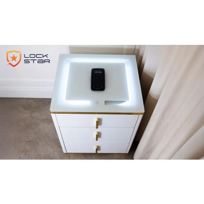 5. Extralink LOCKSTAR ELEKTRONISCHER SAFE, NACHTTISCH MIT INDUKTIVER LADEFUNKTION