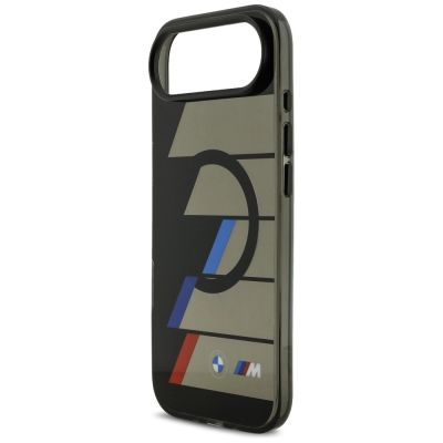 6. BMW M IML Metallknöpfe, dreifarbige Linien, MagSafe-Hülle für iPhone Air – Schwarz