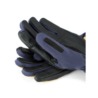 Viking Norvik Pro Pipe Skihandschuhe für Erwachsene, Marineblau mit beigem Leder, Größe 10