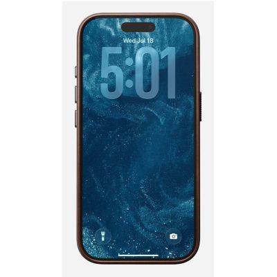 5. Nomad Traditionelle Lederhülle für 16 cm (6,3") Mobiltelefone Braun