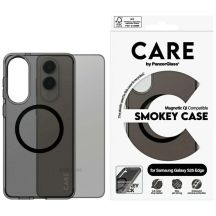CARE by PanzerGlass Flagship Urban Combat Black QI Case für Samsung Galaxy S25 Edge - Halbtransparent