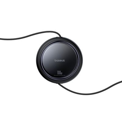 4. Baseus Bright Mirror Series USB-C Einziehbares Kabel - 2 x USB-C 100W 1m - Schwarz