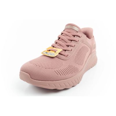 12. Skechers Bobs Squad-Chaos bequeme Damen SLIP-INS Sportschuhe rosa
