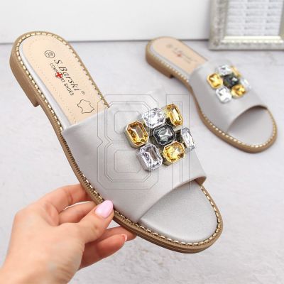 13. S.Barski W OLI262B silberne Zirkonium-Flip-Flops