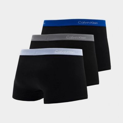 3. Calvin Klein Herren-Boxershorts Relaxed, 3er-Pack, modisch, aus Baumwolle, schwarz/blau
