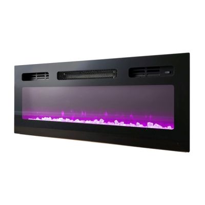 6. EVA-TV-Schrank mit elektrischem Kamin 180x40x52 Graphit/Glanzgraphit