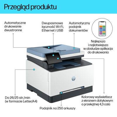 11. HP LaserJet Pro 3302fdw Kabelloser Multifunktions-Farbdrucker, Kopierer, Scanner; Duplexdruck