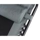 15. Faltbarer Gartenstuhl, multifunktional, 162 x 52/65 x 110 cm, schwarz und grau