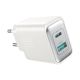 6. Joyroom JR-TCF15 Netzwerkladegerät USB-C / USB-A 30W - Weiß