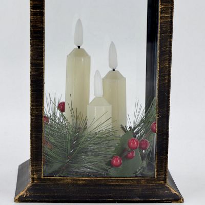 3. LED-Adventslaterne, 30 cm, 3 Kerzen